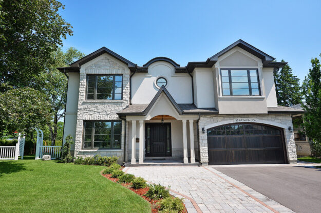 Two-story old house exterior design